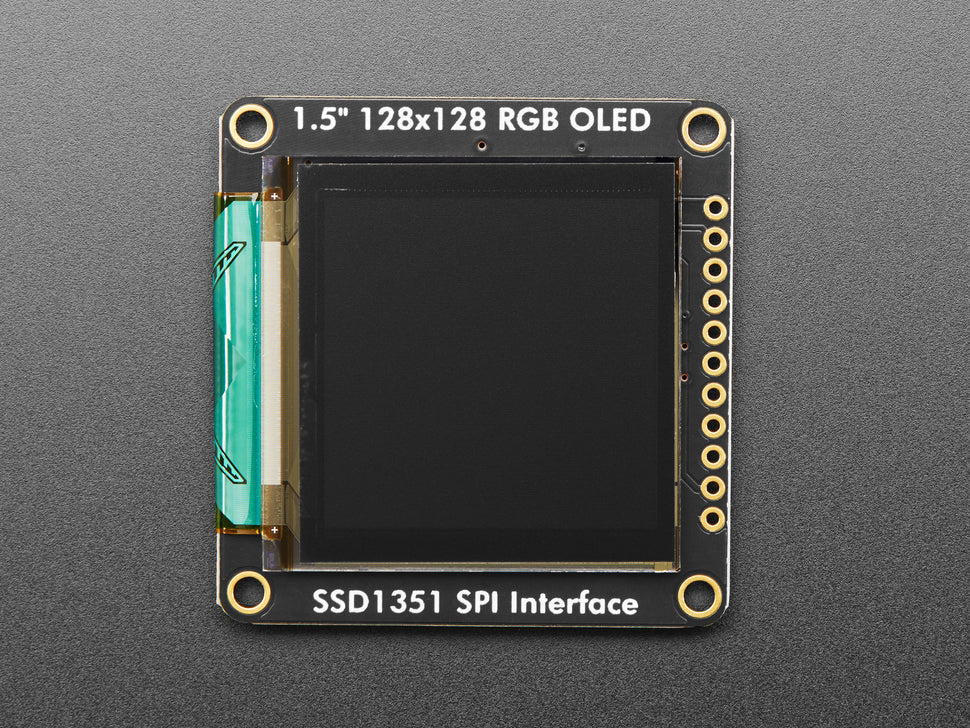 OLED Breakout Board - 16-bit Color 1.5" w/microSD holder - EYESPI Connector