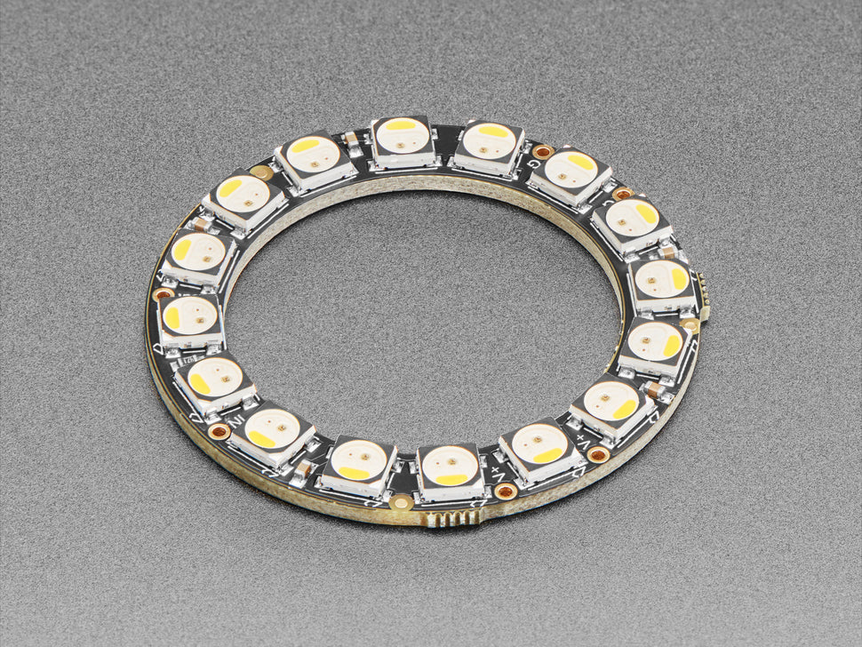 NeoPixel Ring - 16 x 5050 RGBW LEDs w/ Integrated Drivers - Natural White - ~4500K