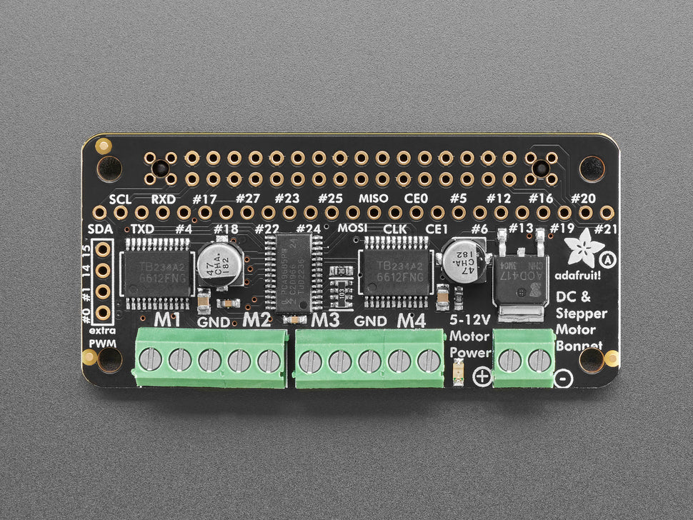 Adafruit DC & Stepper Motor Bonnet for Raspberry Pi