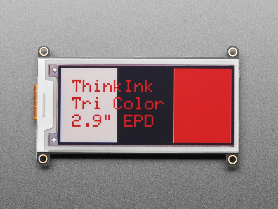 Adafruit 2.9" Tri-Color eInk / ePaper Display FeatherWing - IL0373 - Red Black White