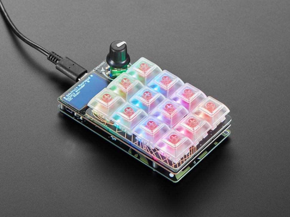 Adafruit MacroPad RP2040 Starter Kit - 3x4 Keys + Encoder + OLED - ADABOX019 Essentials
