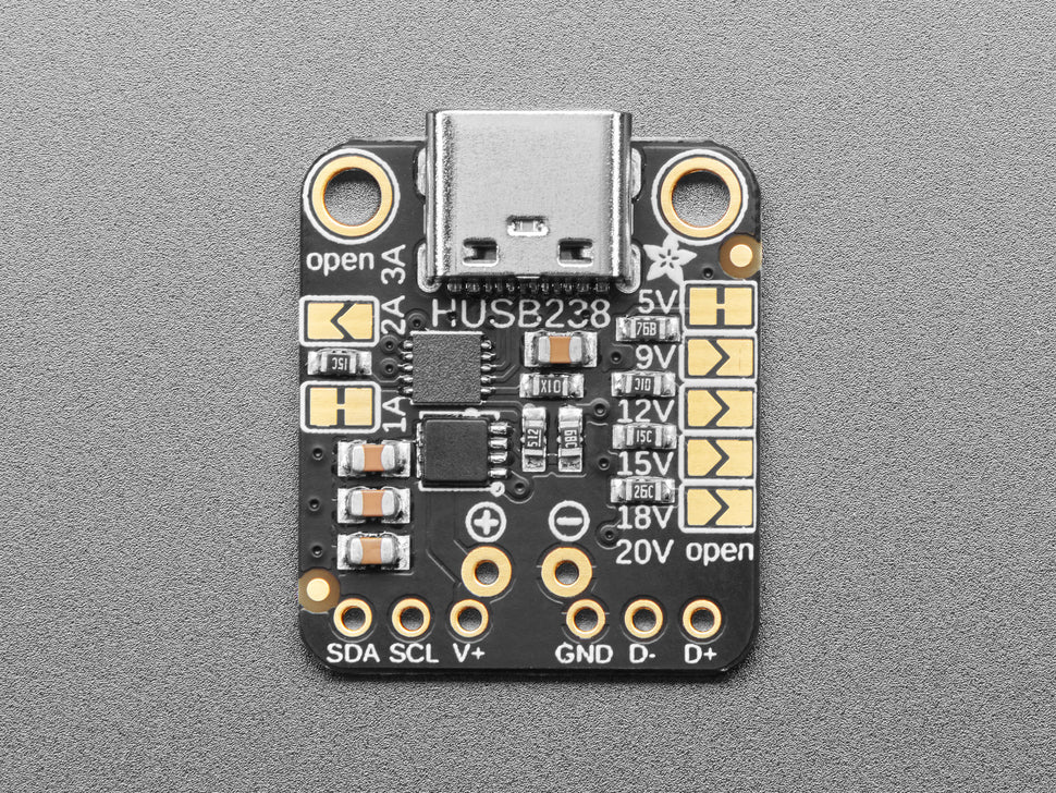 Adafruit USB Type C Power Delivery Dummy Breakout - I2C or Fixed - HUSB238