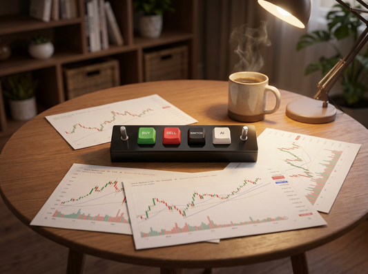 TRIGGR — Compact Wireless Physical Trading Controller for Active Traders