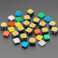 Colorful 12mm Square Tactile Button Switch Assortment - 15 Pack
