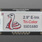 Adafruit 2.9" Red/Black/White eInk Display Breakout - THINK INK - SSD1680 Chipset