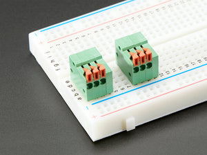 Configurable Spring Terminal Blocks - 3 Pin 0.1" Pitch Right Angle - Pack of 5