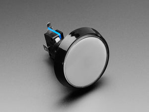 Large Arcade Button with LED - 60mm White