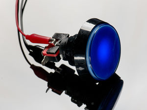 Large Arcade Button with LED - 60mm Blue