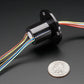 Slip Ring with Flange - 22mm diameter, 12 wires, max 240V @ 2A
