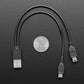 USB Cable - 8" A to Mini B Charging and Micro B Data