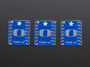 SMT Breakout PCB for SOIC-16 or TSSOP-16 - 3 Pack