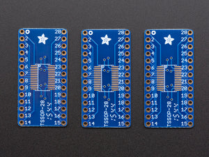 SMT Breakout PCB for SOIC-28 or TSSOP-28 - 3 Pack