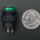 16mm Illuminated Pushbutton - Green Momentary