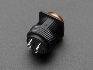 16mm Illuminated Pushbutton - Yellow Latching On/Off Switch