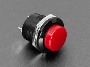 16mm Panel Mount Momentary Pushbutton - Red