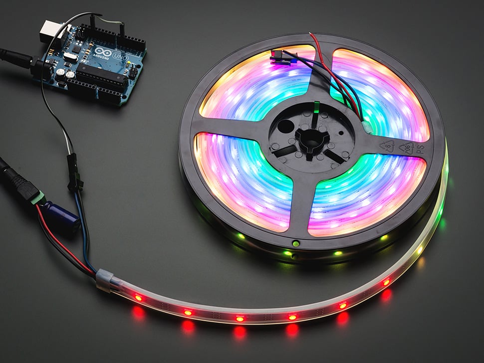 Adafruit NeoPixel Digital RGB LED Strip - Black 30 LED - BLACK