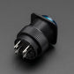 16mm Illuminated Pushbutton - Blue Momentary