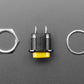 16mm Panel Mount Momentary Pushbutton - Yellow
