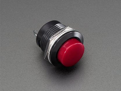 16mm Panel Mount Momentary Pushbutton - Burgundy