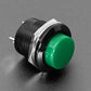 16mm Panel Mount Momentary Pushbutton - Green
