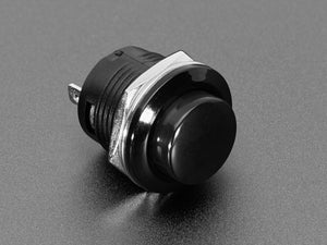16mm Panel Mount Momentary Pushbutton - Black