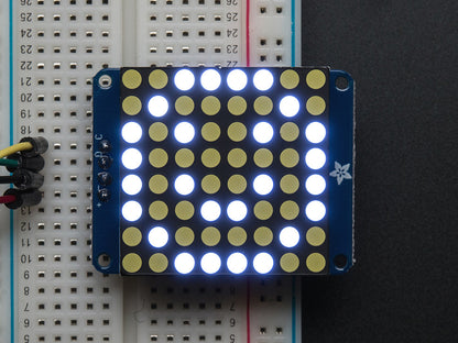 Small 1.2" 8x8 Ultra Bright White LED Matrix + Backpack - STEMMA QT / Qwiic
