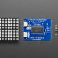 Adafruit Small 1.2" 8x8 LED Matrix with I2C Backpack - Pure Green