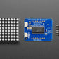 Adafruit Small 1.2" 8x8 LED Matrix with I2C Backpack - Pure Green