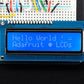 Standard LCD 16x2 Character Display - White on Blue