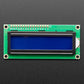 Standard LCD 16x2 Character Display - White on Blue