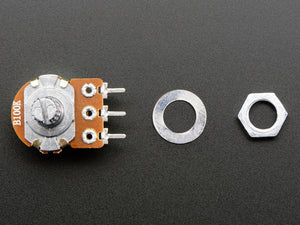 Panel Mount 100K Potentiometer (Breadboard Friendly) - 100KB