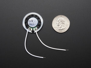 Mini Metal Speaker with Wires - 8 Ohm 0.5W