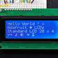 Standard LCD 20x4 Character Display - White on Blue