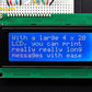 Standard LCD 20x4 Character Display - White on Blue