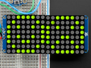 16x8 1.2" LED Matrix+Backpack UltraBright Round YellowGreen LEDs - STEMMA QT / Qwiic