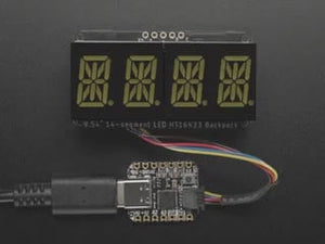 Quad Alphanumeric Display - White 0.54" Digits w/ I2C Backpack - STEMMA QT / Qwiic