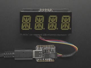 Quad Alphanumeric Display - White 0.54" Digits w/ I2C Backpack - STEMMA QT / Qwiic