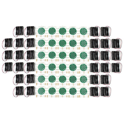 Round 5V LED Matrix Kit - Lamp Kit and Battery Holders (Kit of 30)