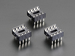 IC Socket for 8-pin 0.3" Chips - Pack of 3