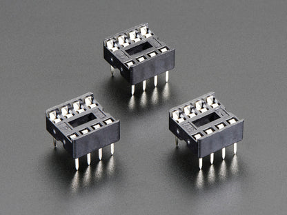 IC Socket for 8-pin 0.3" Chips - Pack of 3