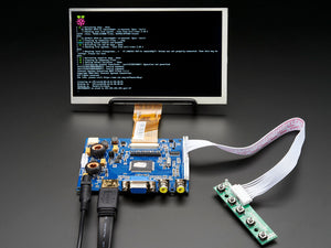 HDMI 4 Pi: 7" Display & Audio 1024x600 - HDMI/VGA/NTSC/PAL
