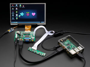 HDMI 4 Pi: 7" Display with Touchscreen 1024x600 - HDMI/VGA/NTSC/PAL