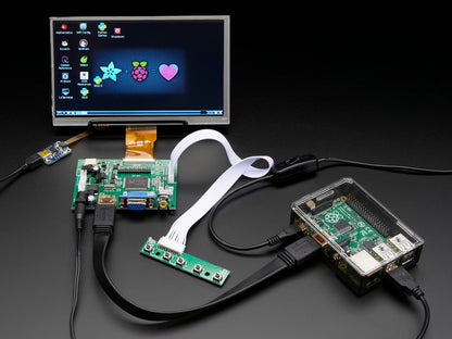 HDMI 4 Pi: 7" Display with Touchscreen 1024x600 - HDMI/VGA/NTSC/PAL