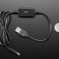 USB to 5.5mm / 2.1mm DC Booster Cable - 12V Output