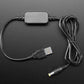 USB to 5.5mm / 2.1mm DC Booster Cable - 12V Output
