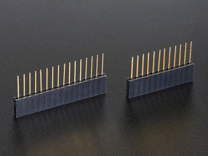 Stacking Headers for Feather - 12-pin and 16-pin Female Headers