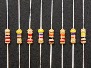 Through-Hole Resistors - 100 ohm to 100K ohm - 5% Tolerance 1/4W - Pack of 25