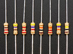 Through-Hole Resistors - 100 ohm to 100K ohm - 5% Tolerance 1/4W - Pack of 25