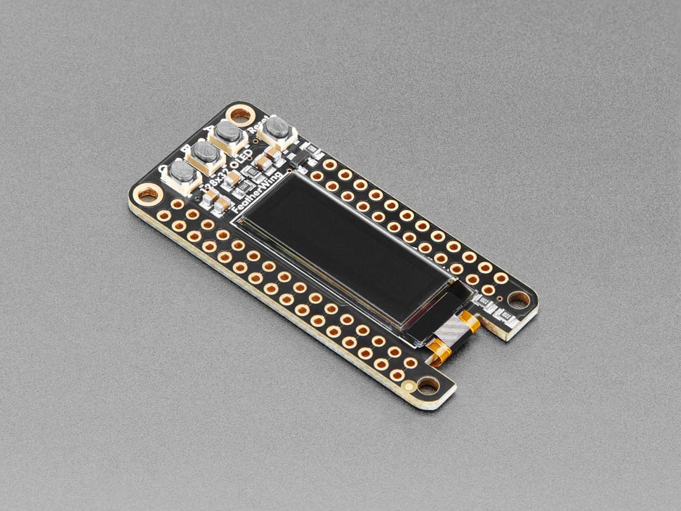 Adafruit FeatherWing OLED - 128x32 OLED Add-on For Feather