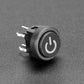 Mini Illuminated Momentary Pushbutton - Red Power Symbol